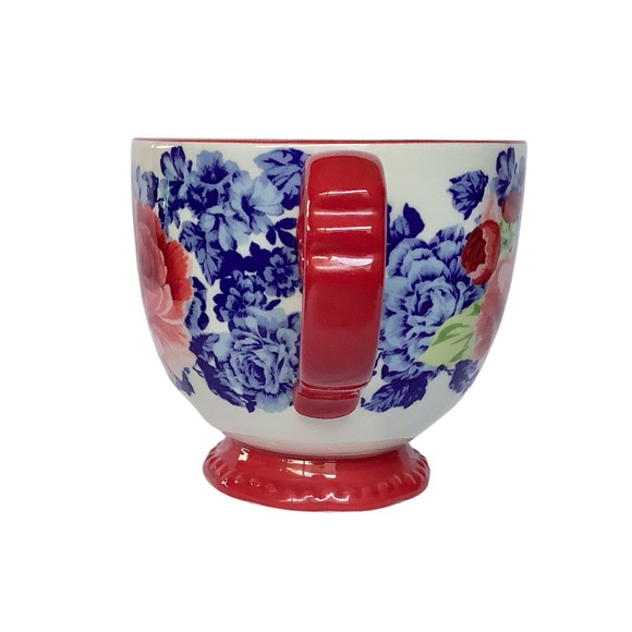Pioneer Woman Red & Blue Floral  Rose Mug - Picture 3 of 7